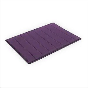 brand new PURPLE IRIS 17x24” MicroDry Memory Foam Bath Mat w/ Non-Skid Back